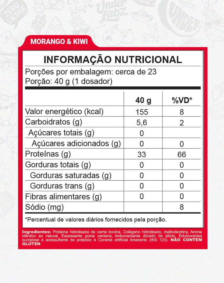BEEF PROTEIN CRUSH MORANGO COM KIWI 910G