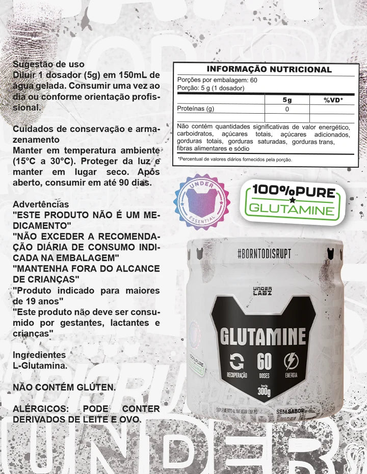 GLUTAMINA 300g UNDER LABZ