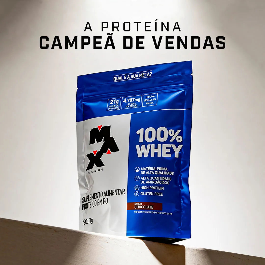 100% Whey Max Titanium REFIL 900g
