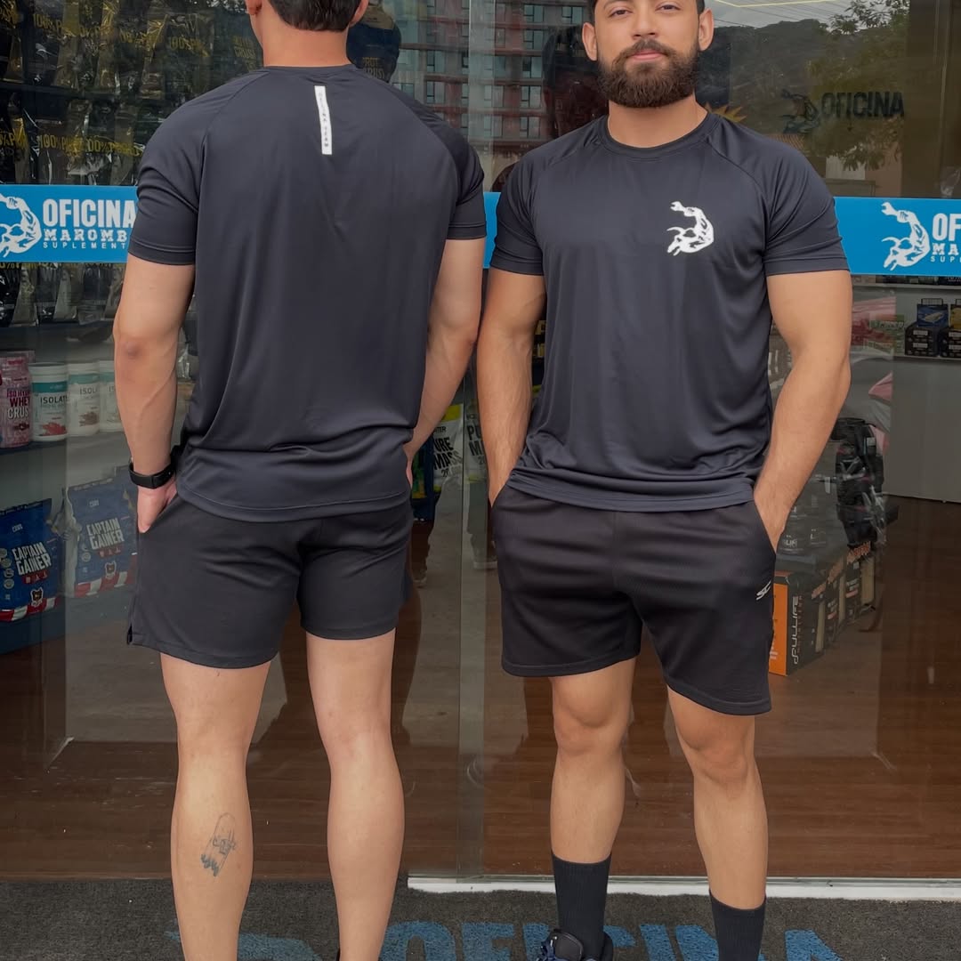 Camisa Oficina Maromba Preta com logo Minimalista