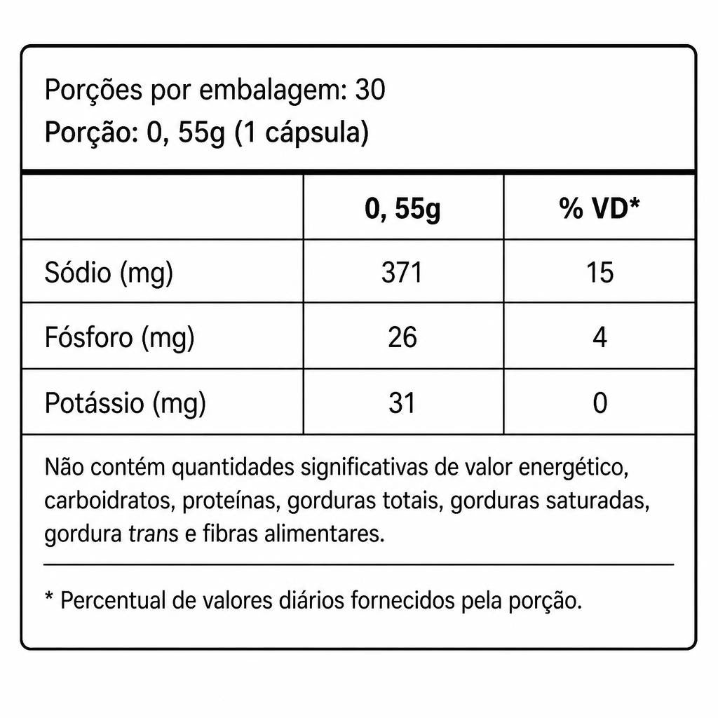 SALT CAPSULE C/ 30 CAPSULAS